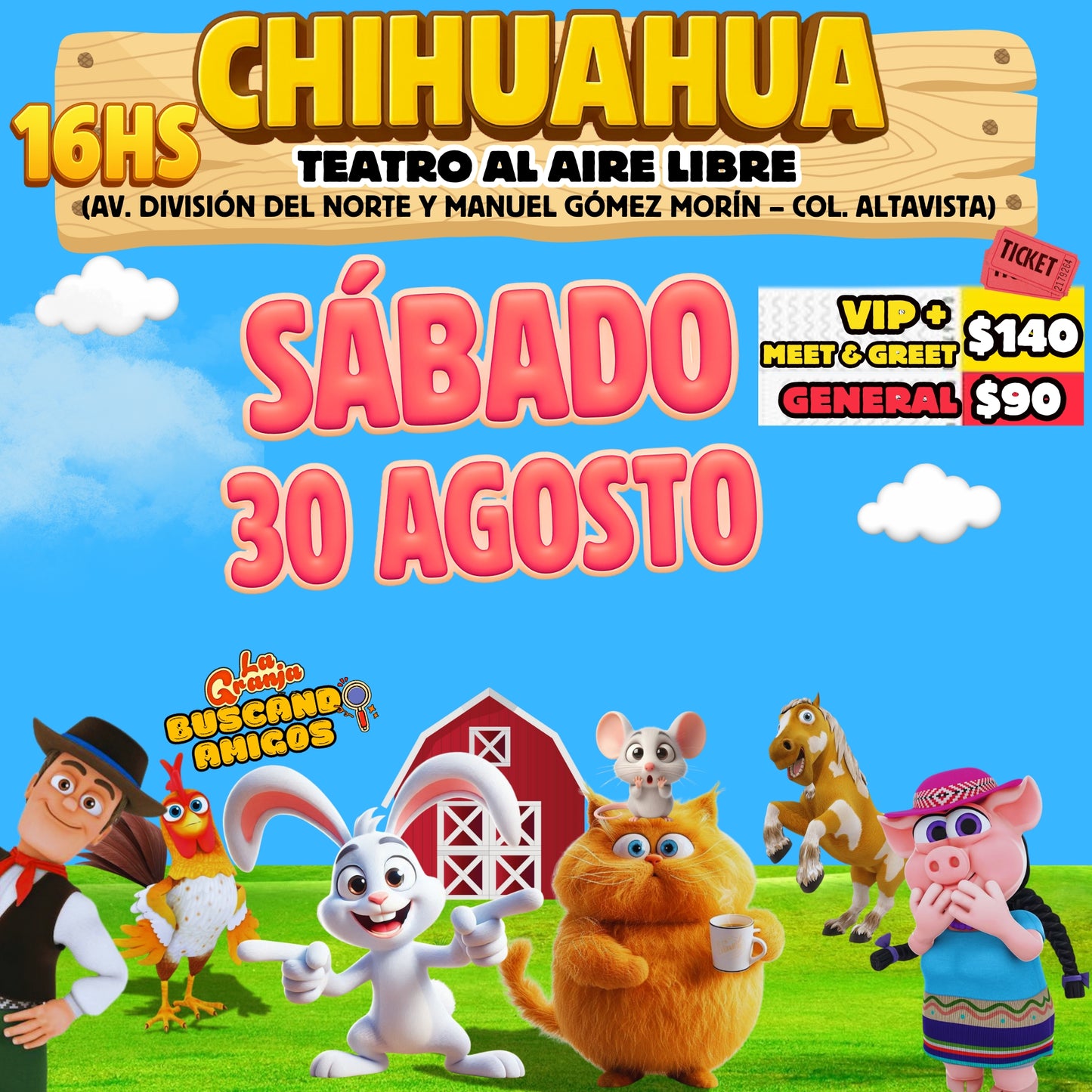 La Granja de Zenón en CHIHUAHUA-CHIHUAHUA / 🗓️ 30 de AGOSTO - 16:00hs