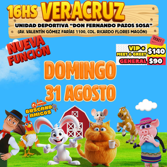 ¡NUEVA FUNCIÓN! La Granja de Zenón en VERACRUZ-VERACRUZ / 🗓️ 31 de AGOSTO - 16:00hs