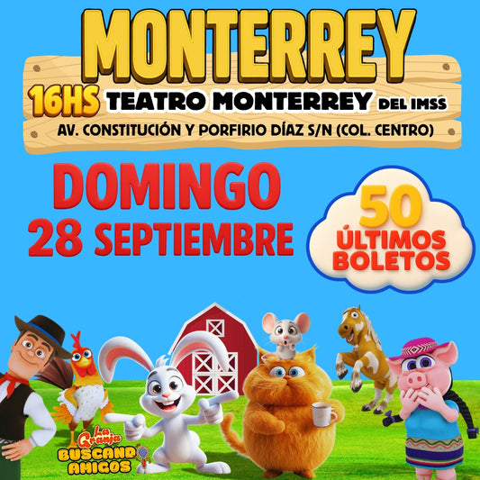 La Granja de Zenón en MONTERREY / 🗓️ 28 de SEPTIEMBRE - 16:00hs