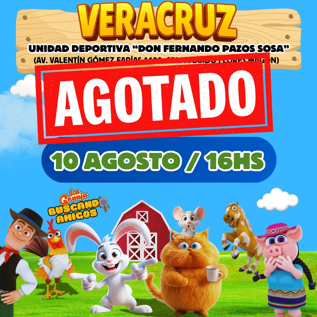 🎟️❌AGOTADO❌🎟️La Granja de Zenón en VERACRUZ-VERACRUZ / 🗓️ 10 de AGOSTO - 16:00hs