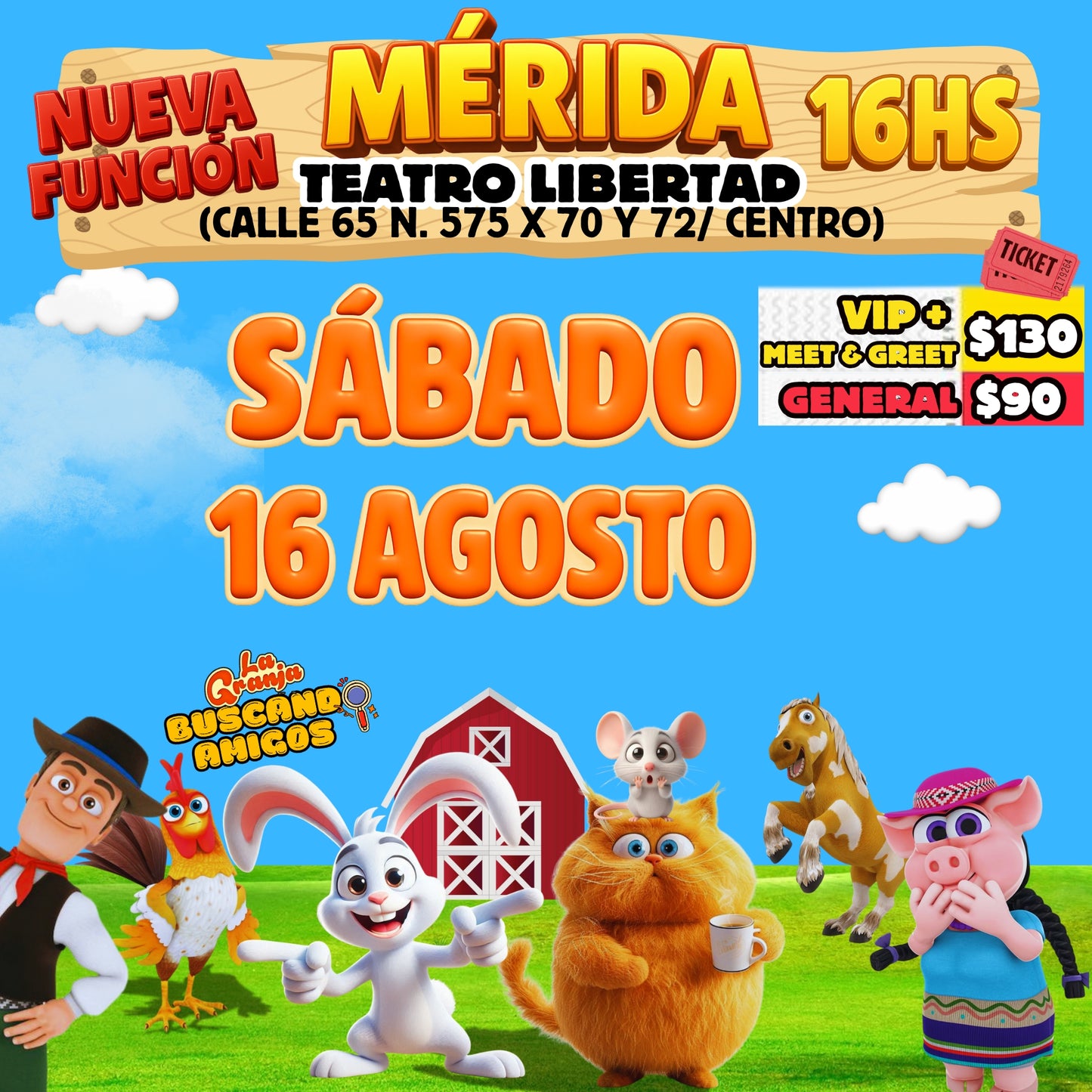¡NUEVA FUNCIÓN La Granja de Zenón en MÉRIDA-YUCATÁN / 🗓️ 16 de AGOSTO - 16:00hs