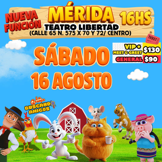 ¡NUEVA FUNCIÓN La Granja de Zenón en MÉRIDA-YUCATÁN / 🗓️ 16 de AGOSTO - 16:00hs